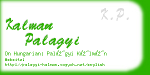 kalman palagyi business card